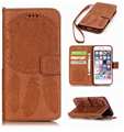 Luxury Retro Feather campanula Flower phone Bag Card Holder Leather Wallet Flip Cover Phone Case For