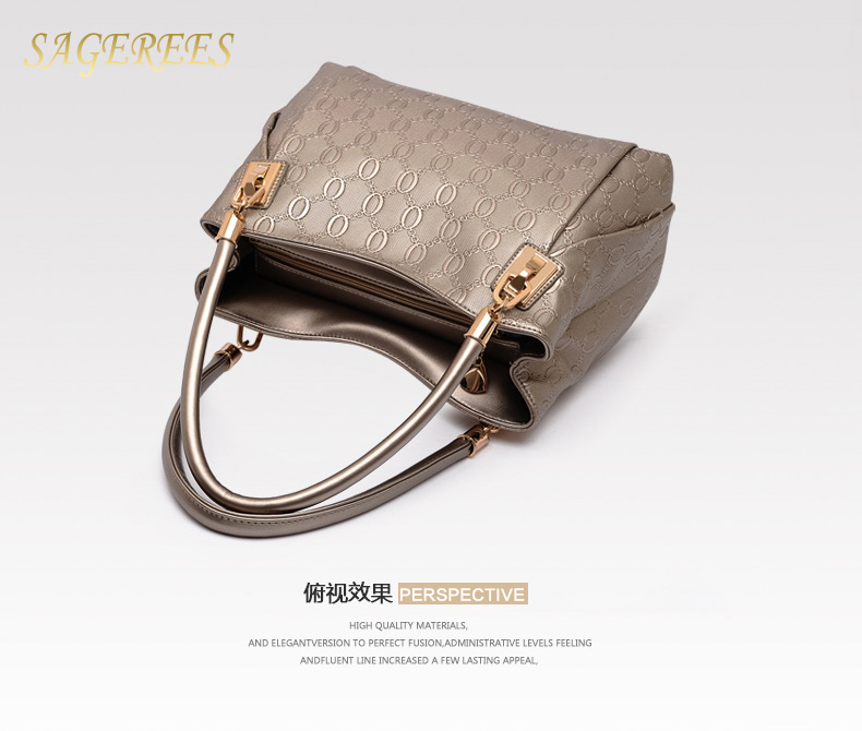 2015 Fashion Brand 3 Sets Bags High-grade Pu Leather Handbag Women