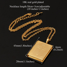 18K Gold Platinum Plated Pendant Necklace Locket Women Men Jewelry Sale New Trendy 2 Colors Choker