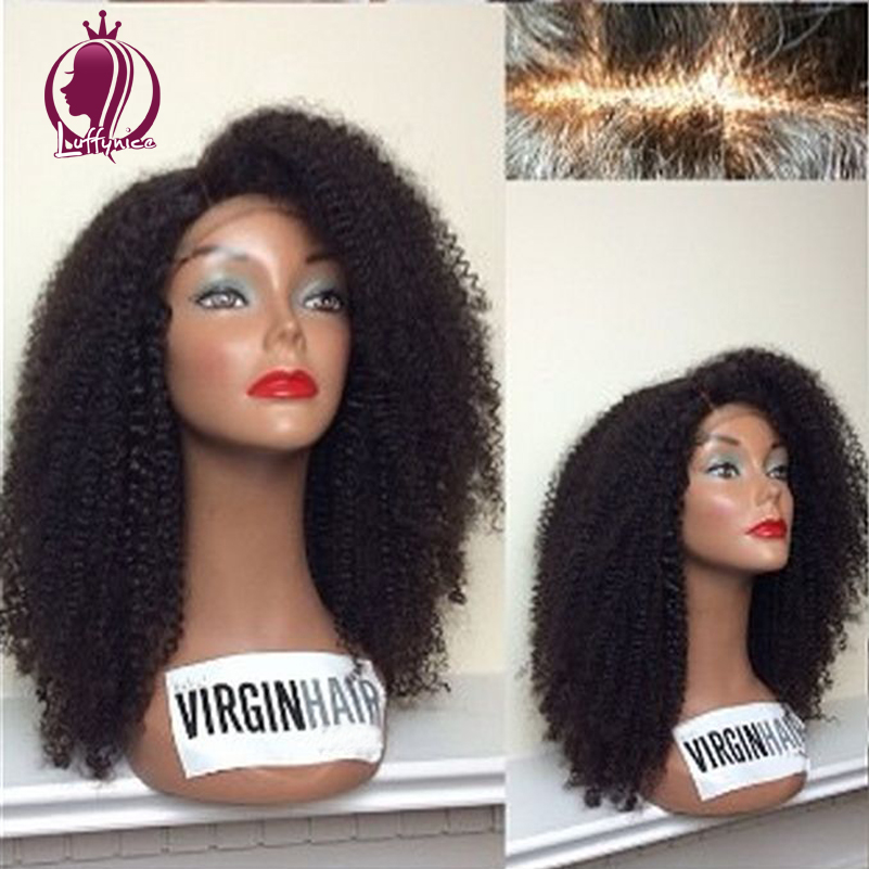 Гаджет  Brazilian afro kinky curly wig virgin hair glueless lace front wig kinky curly full lace human hair wigs for black women natural None Волосы и аксессуары