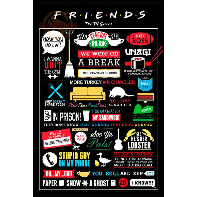 Friends Tv Show Gifts Cafepress Friends Central Perk Poster New York Caffee Print Tv Show