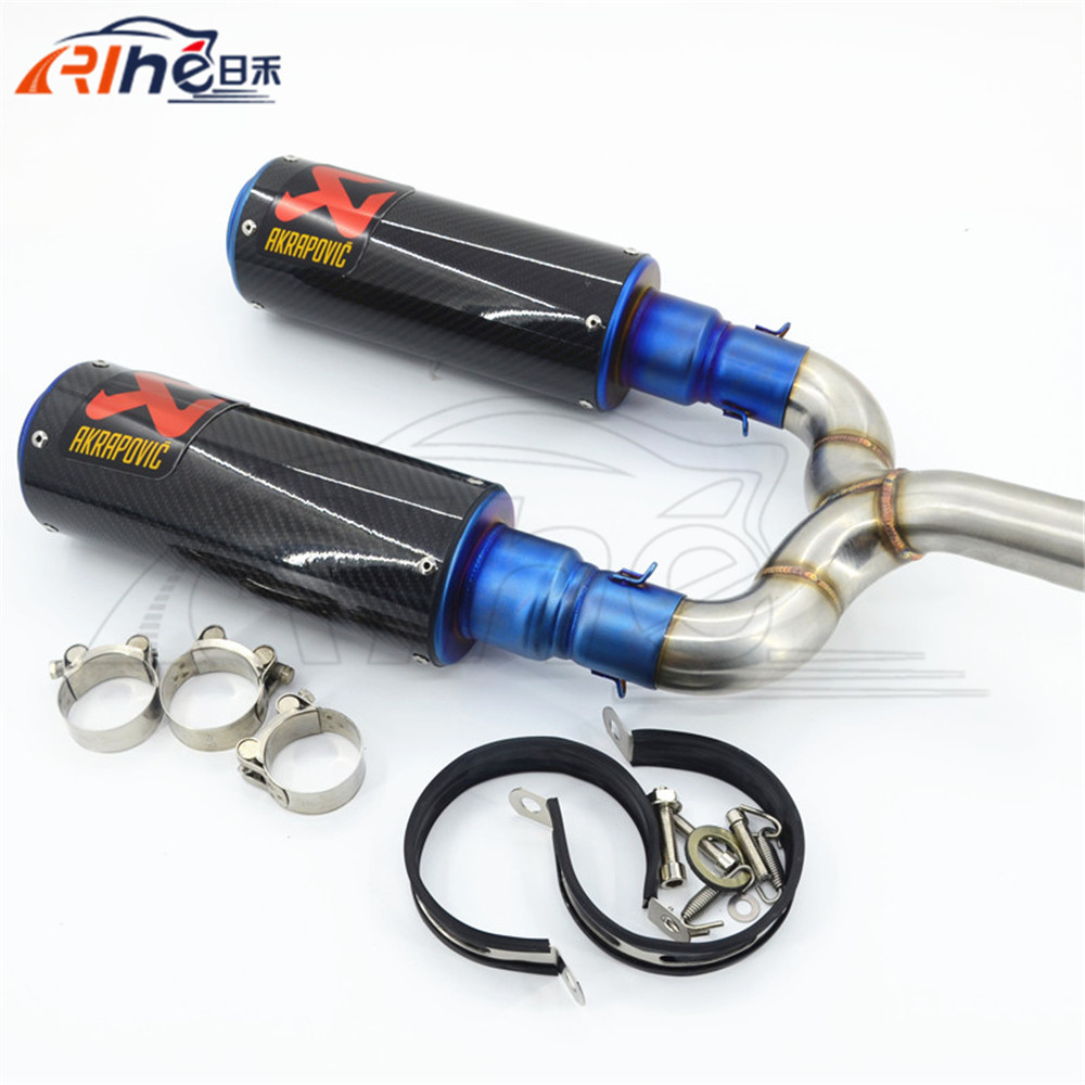 new listing AKRAPOVIC motorcycle accessories carbon fiber exhaust pipe motorbike muffler pipe For BENELLI BN 600