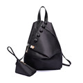 High impact Nylon Backpack Fashion Casual Buttons Push Lock Composite Bag Women Portable Rucksack Designer High