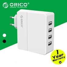 Orico DCA-4U 4-порт уолл-usb телефон зарядное устройство 5v2. 4A * 4 6A30W общая выходная с оригинальной европа зажигания — черный / белый