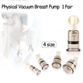 1 Pair Physical Vacuum Breast Pump Nipple Stimulation Suction Tease Fun Toy Breast Enlargement Suction Cup