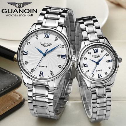 Origianl GUANQIN New Top Brand Luxury Fashion Quartz Lovers Watches Waterproof Luminous Men Women Watches relogio