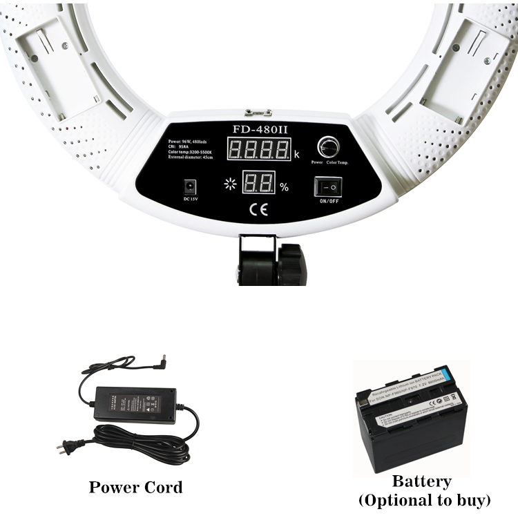 Description Picture 6 of itemYidoblo FD-480II 18" photography Studio Dimmable LED Ring lamp 480 LEDS Video Light Lamp Photographic Lighting + stand (2M)+ bag