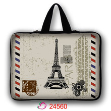 Eiffel Tower Neoprene Laptop Bag Notebook Netbook Sleeve Cases Tablet Pouch For 10 13.3 15.6 17 inch Computer Briefcase LB-24560