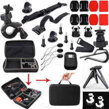 Gopro Travel Case Bag Kit Basic Sports Mount Accessories Kit for GoPro Hero4 Black Silver Go pro Hero 3+