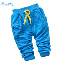 New 2016 Spring Clothing Baby Boy Pants Cotton Cartoon Fish Pants Fashion Baby All-Match Harem Pants For Boys Baby 7-24M
