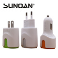 3 1A Dual Port USB Car Charger Mini Universal Fast Smart Car Charger For Apple iPhone