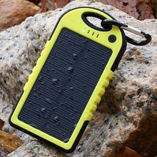 Dual USB Drop resistance portable Charger Waterproof Solar charger 5000mah ravel External Battery For smartphone
