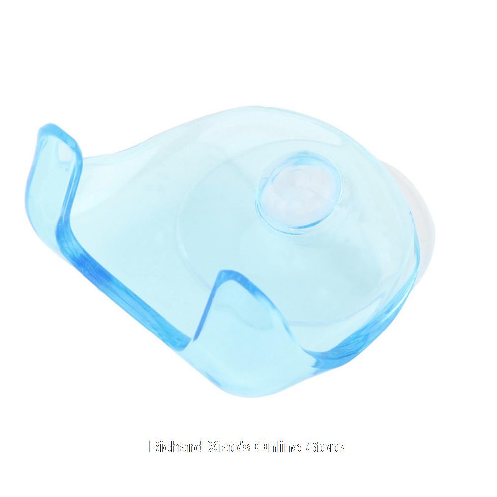 Clear Blue Plastic Super Suction Cup Razor Rack Bathroom Razor Holder Suction Cup Shaver Storage Rack