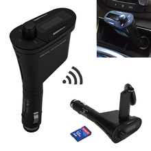 Wireless Bluetooth Auto LCD Car Kit FM Transmitter Talking for mobile phone MP3 Player USB AUX Charger Handsfree + Remote MA324