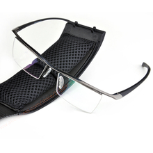half rim Glasses Titanium Eyeglasses Frame Men Optical Frame Reading Clear lens Computer Myopia Frame suit Prescription Eyewear