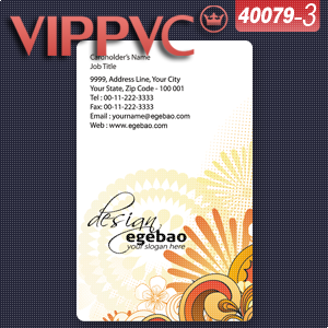 PVC Card /  paper business card a4079-3  Template for  200pcs Clear PVC card with Single faced Printing