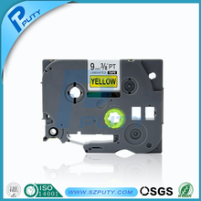 Compatible laminated black on yellow 9mm tze label tape tze 621 tze-621 tze621 for p-touch label printer label cassettes
