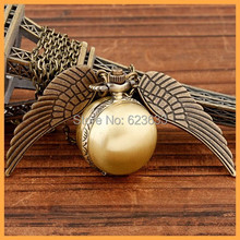 New Fashion Harry Potter quartz watches Vintage Bronze Punk Steampunk Pocket Watch Steam Train Pendant Chain Necklace watch