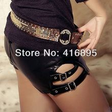Daisy Dukes Sexy Girl Low Waist Clubwear PU Leather Shorts for Women Spring Summer 12080113