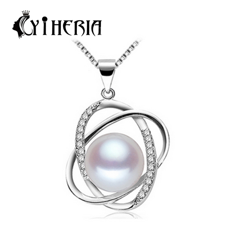 CYTHERIA Pearl Jewelry,100% Genuine  Pearl Pendant,Natural Freshwater Pearl Pendant Necklace sterling silver jewelry