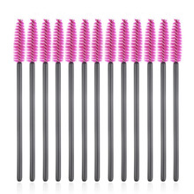 100pcs make up brush synthetic fiber Disposable Eyelash Brush Mascara Applicator Wand Brush Cosmetic Makeup Tool Pink Hot