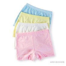 Kids Underwear Girls Lace Cotton Boxer Child Safety Panties Underpants Pink White Yellow Panties Next Calcinha