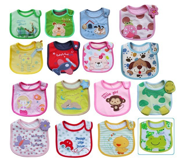Baby Towel Saliva Waterproof New Kids Cartoon Pattern 3 Layer Toddler Lunch Bibs XL036 Free Drop