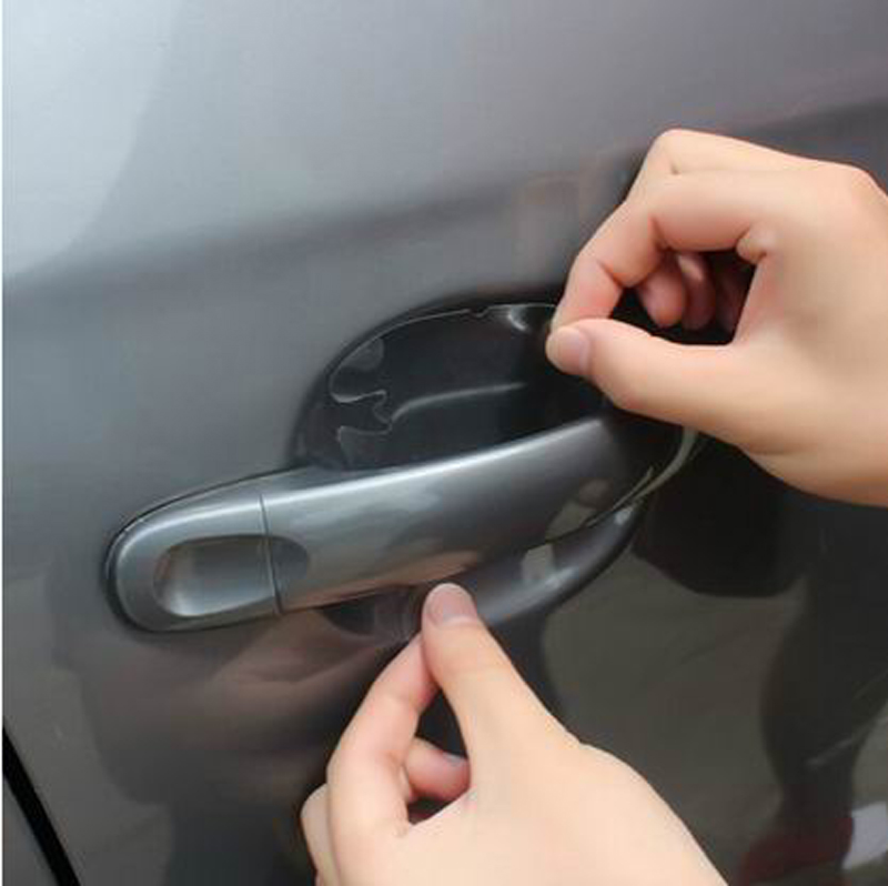 3pack=12pcs car accessories Universal Invisible Car Door Handle sticker,Scratches Automobile Protector anti-scratch Films