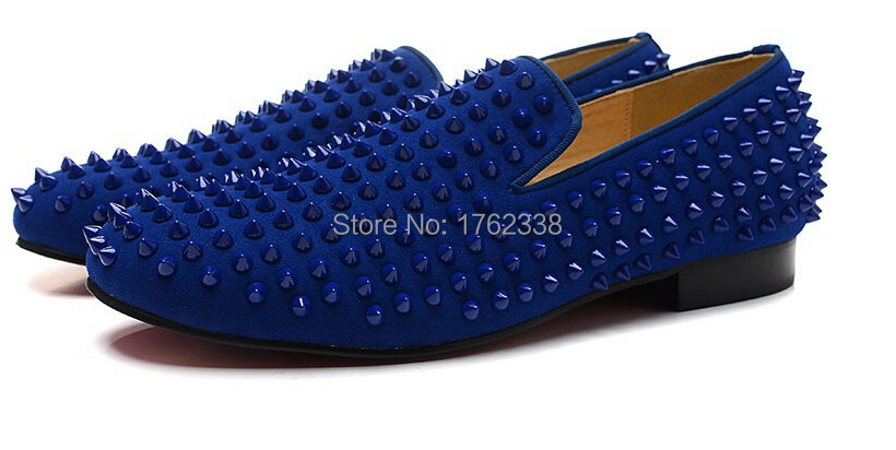 Red Spiked Shoes Christian Louboutin Mens Loafers