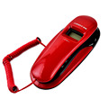 Fashion Caller ID Landline Wall Telephone Hook Small Hotel Portable TelephoneS For Home Bussiness Red