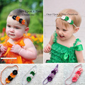 1Pc Children Party Multicolor Hair Accressories Baby Girl Flower Headband Crystal Hairband Kids Elastic Head Band