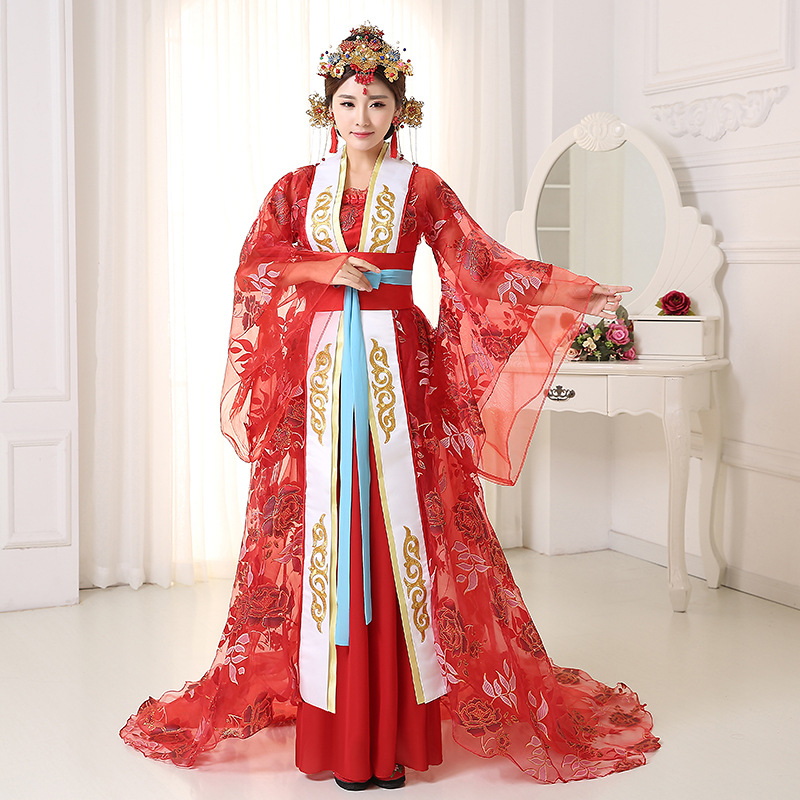 Women Chinese Princess Dance Costume Female Wu Zetian Tailing Cosply Dress Chinese Traditional Costume Folk Dance Cloting Chinese Traditional Costume Traditional Costumedance Costume Aliexpress