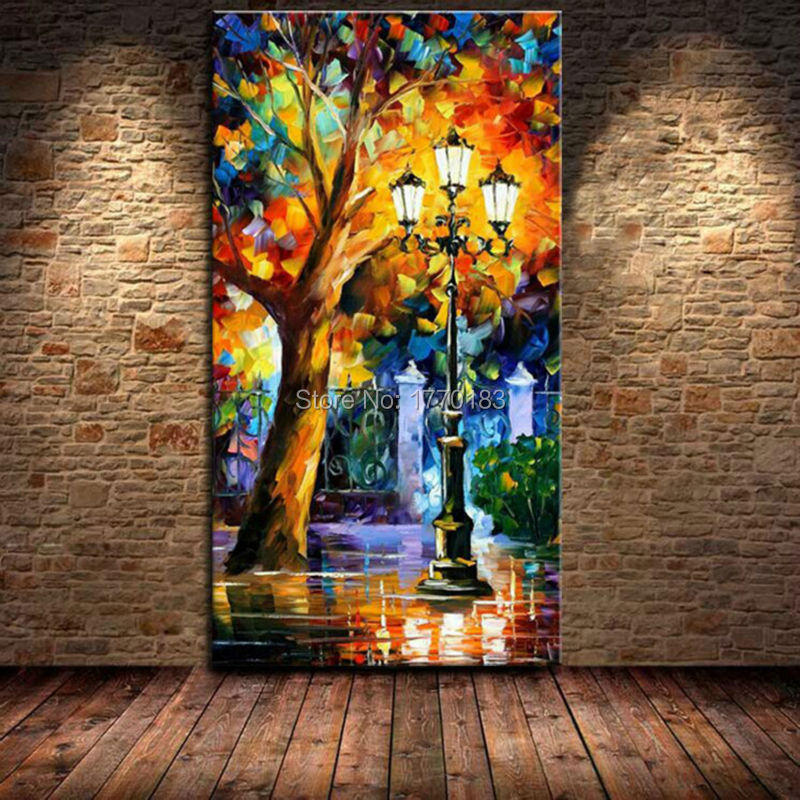 Hand Painted Palette Knife Oil Painting On Canvas tree paintings Leonid Afremov Wall Art For Living Room Decoration HALL WAY ART