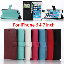 Business Style Crazy Horse pattern Wallet Leather Flip Case Cover For iPhone 6 6S 4.7″inch With Stand Function Case For iPhone6