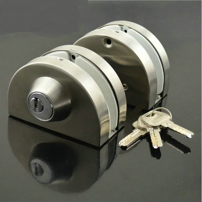 Entry Gate 10 12mm Glass Swing Push Door Lock Locks With Keys Frameless