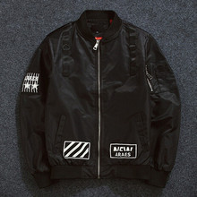 High Quality 2016 New Spring Autumn Male Bomber Jacket Coats Casual West Pilot Black Jacket for men M-XXXL Free Shipping XS02