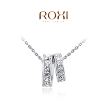 8 19 ROXI brand 2014 fashion necklace rose Gold Crystal Necklace pendants with austrian crystal necklace