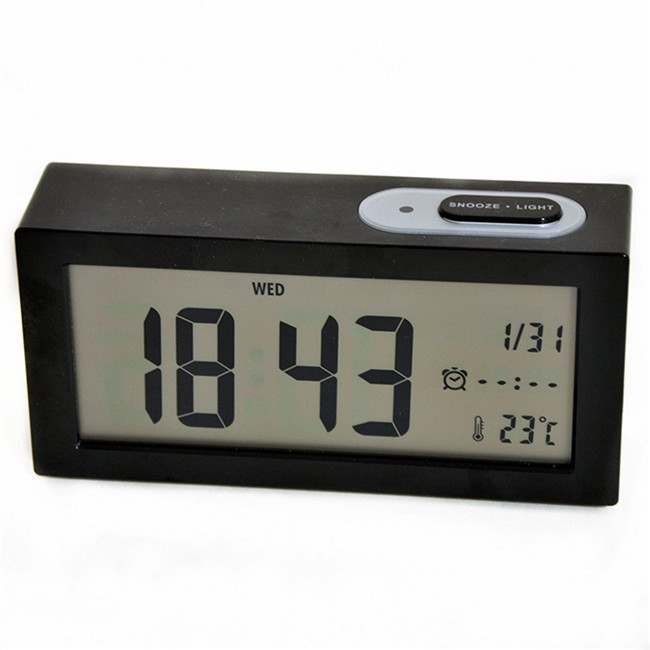 Digital Alarm Clock With Backlight Snooze Function Display Calendar Thermometer1