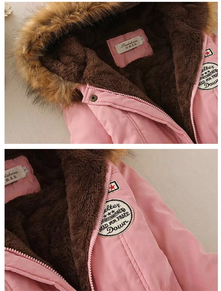 New Fashion Women Jacket Winter Warm Solid Hooded Coat Female Casual Slim Fur Collar Women Jacket And Coats Abrigos Mujer JT142 (14)