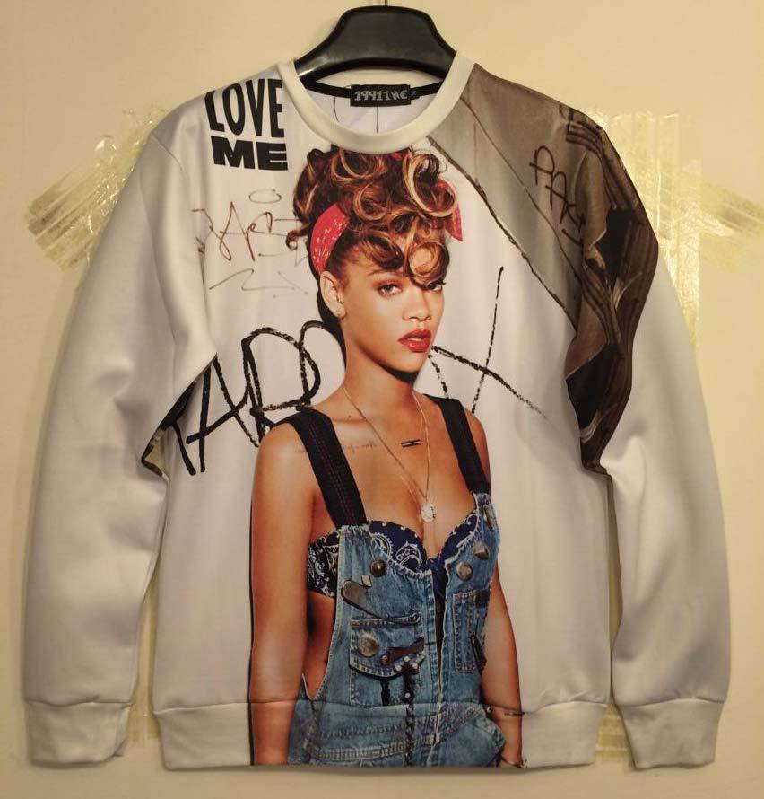 Mikeal New Autumn Winter fashion Women Men s 3d Sweatshirts print sexy lady Rihanna 3d