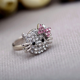 R85 hello kitty fashion accessorie hello kitty jewelry women finger ring hello kitty party rings free