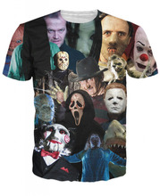 Harajuku Basic T men/women horror movie killer role Print 3d t shirt Summer Sportswear Jumper plus size S-XXL