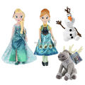 New 4pcs lot Elsa Anna olaf sven Fever Plush Doll Toys Fever Elsa Anna big Princess