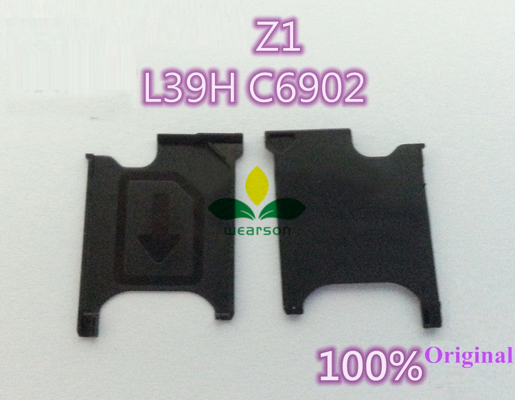 100% Original New sim card slot adaptor for Sony Xperia Z1 L39H C6902 M51W Z1 MINI sim card adapter Free Ship With Tracking Code (2)