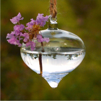 Simple et moderne et élégant design clair oignon Hanging verre fleur plante Vase hydroponique conteneurs Pot décoration de la maison