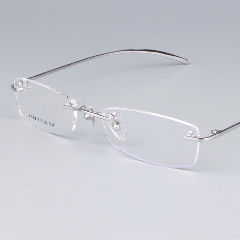 Chashma Brand Eyeglass Pure Titanium Light Rimless Designer Glasses Quality Frame Prescription
