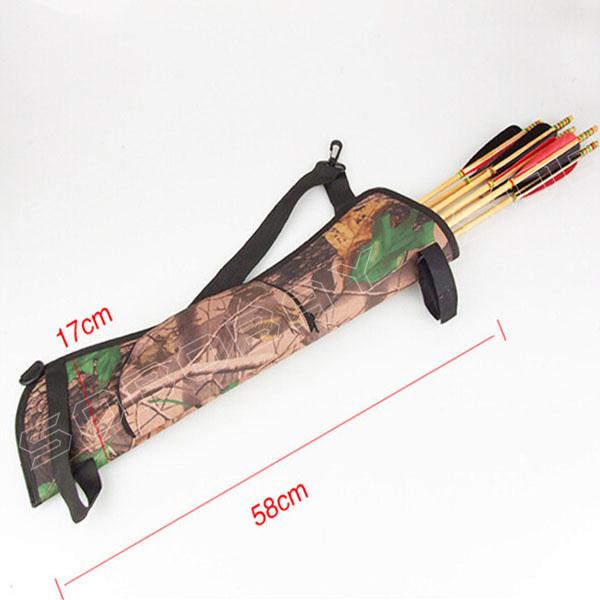 Camouflage Bow and Arrow Quiver Bag Simple Archery Hunting BACK SIDE QUIVER Waist Destroyed Holder Bag