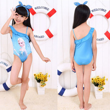 Baby Girls Swimwear Toddler Swimsuit Character Queen Elsa Anna biquini infantil Children Kids One piece Girls