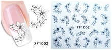 60Sheets XF1001 XF1060 Nail Art Water Tranfer Sticker Nails Beauty Wraps Foil Polish Decals Temporary Tattoos