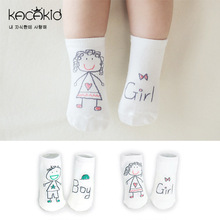 New spring baby socks cute boy girl children cotton slip bottom small socks newborn socks